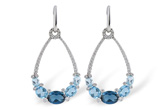 G234-21224: EARR 3.75 BLUE TOPAZ 4.17 TGW