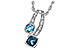 G235-17624: NECKLACE .91 TW BLUE TOPAZ 1.04 TGW