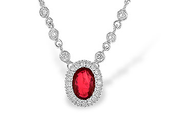 G236-06652: NECK .70 RUBY .94 TGW (17")