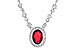 G236-06652: NECK .70 RUBY .94 TGW (17")