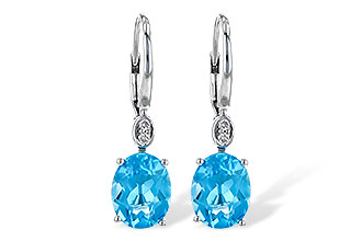 G236-08461: EARR 3.70 TW BLUE TOPAZ 3.75 TGW (9x7MM BT)
