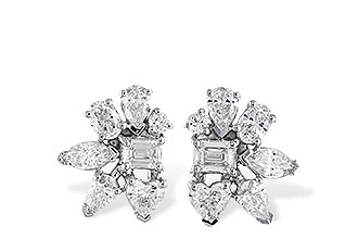 G319-70324: EARRINGS .90 TW FANCY CUT DIAS