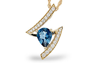 G320-55761: NECK 1.04 LONDON BLUE TOPAZ 1.23 TGW (8x6MM)
