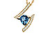 G320-55761: NECK 1.04 LONDON BLUE TOPAZ 1.23 TGW (8x6MM)