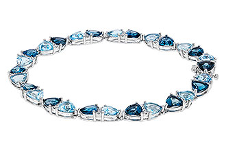 G320-56697: BRACELET 12.20 BLUE TOPAZ 12.50 TGW (7")