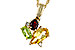 G320-57579: NECKLACE .79 SEMI PREC (CIT,PER,GAR) .82 TGW
