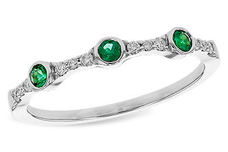 G320-57588: LDS WED RG .11 EMERALD .20 TGW