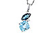 G320-58461: NECKLACE 2.37 TW BLUE TOPAZ 2.40 TGW