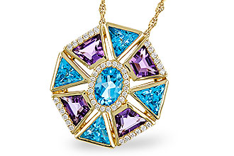 G320-58497: NECKLACE 4.47 SEMI-PREC (BT & AMY) 4.65 TGW