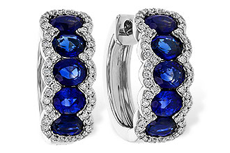 G320-62097: EARRINGS 2.32 TW SAPPHIRE 2.57 TGW