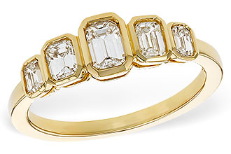 G320-63061: LDS DIA WED RG .90 TW EMERALD CUTS