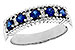 G320-63070: LDS WED RG .64 TW SAPPHIRE .76 TGW