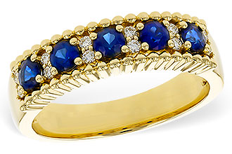 G320-63070: LDS WED RG .64 TW SAPPHIRE .76 TGW