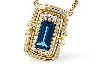 G321-45770: NECK .84 LONDON BLUE TOPAZ .96 TGW (8x4MM LBT)