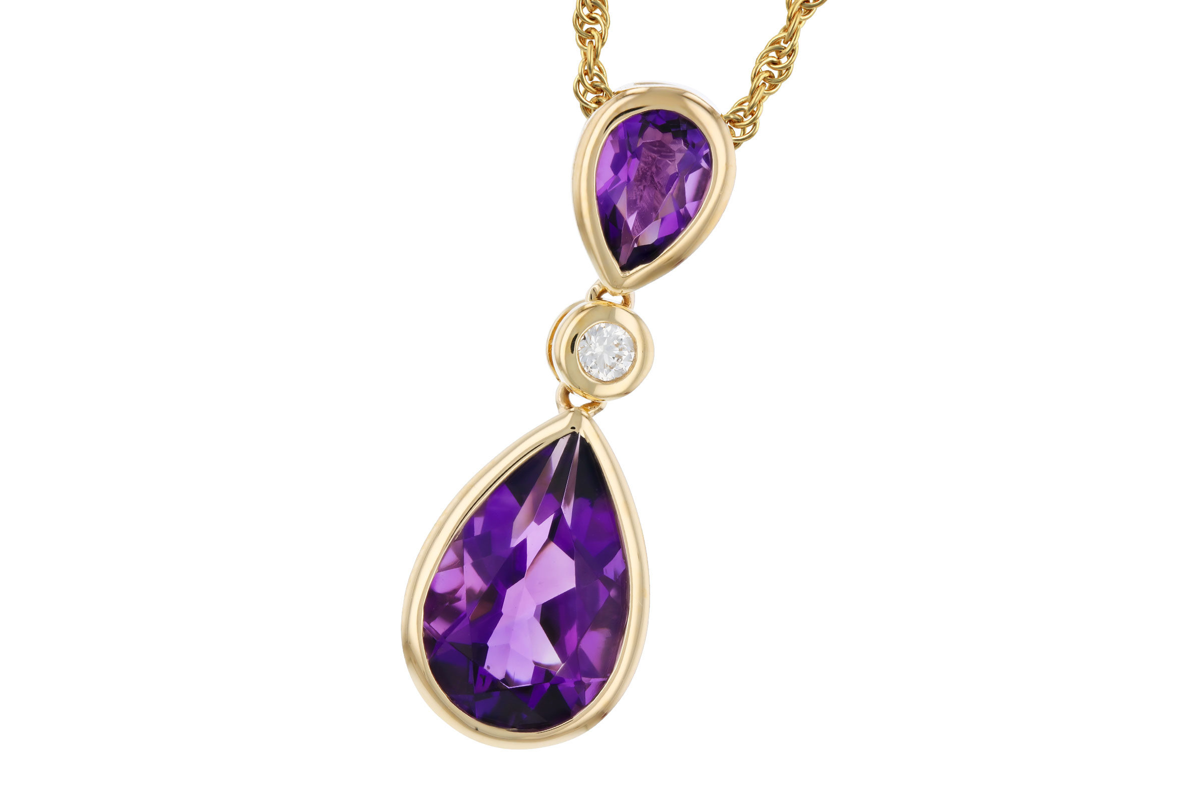 G321-48461: NECKLACE 1.92 TW AMETHYST 1.96 TGW