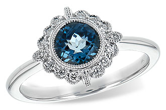 H235-10306: LDS RG .93 BLUE TOPAZ 1.05 TGW