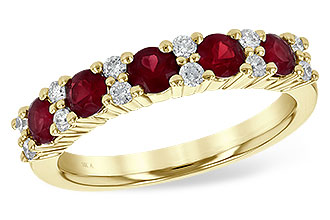 H236-01270: LDS WED RG .88 RUBY 1.12 TGW