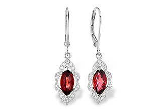 H318-80361: EARR 1.10 TW GARNET 1.25 TGW