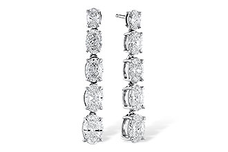 H319-70297: EARRINGS 1.90 TW OVAL DIAMONDS