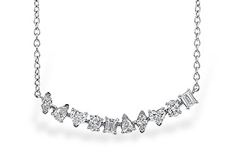 H319-70324: NECKLACE .70 TW FANCY CUT DIAS (18")