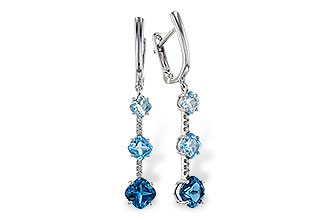 H320-55797: EARRINGS 2.41 TW BLUE TOPAZ 2.45 TGW