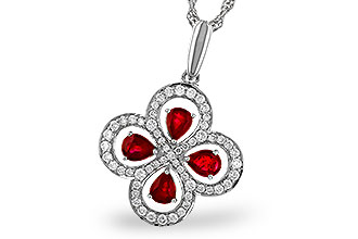 H320-56688: NECKLACE .68 RUBY TW .96 TGW