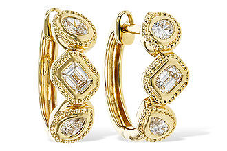 H320-62170: EARRINGS .42 TW FANCY CUT DIAS