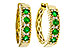 H320-63088: EARRINGS .33 TW EMERALD .45 TGW