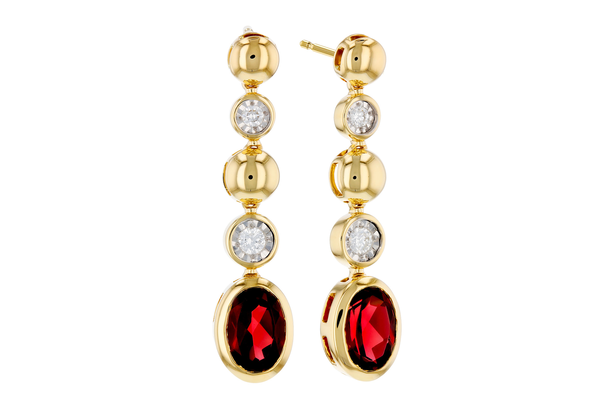 H321-46706: EARRINGS 1.76 TW GARNET 1.86 TGW