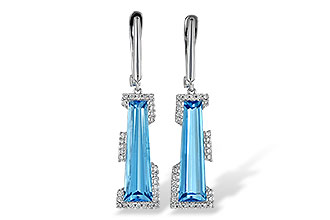 K236-01261: EARR 6.12 TW BLUE TOPAZ 6.33 TGW