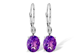K236-08461: EARR 2.85 TW AMETHYST 2.90 TGW (9x7MM AMY)