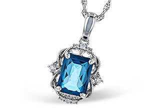 K318-75761: NECK 1.68 LONDON BLUE TOPAZ 1.73 TGW (8x6MM LBT)