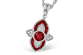 K318-75806: NECK .63 TW RUBY .70 TGW