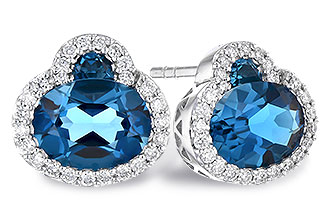 K318-79397: EARR 2.60 TW LONDON BLUE TOPAZ 2.81 TGW