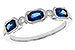 K320-56688: LDS WED RG .72 SAPPHIRE .77 TGW (4x3MM SAPP)