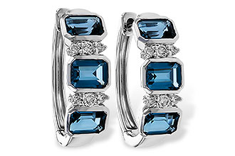 K320-56706: EARRINGS 1.37 TW LONDON BLUE TOPAZ 1.48 TGW