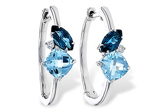 K320-58461: EARRINGS 1.82 TW BLUE TOPAZ 1.86 TGW