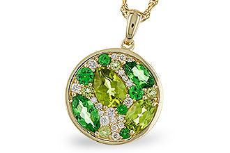 K320-58479: NECK 2.20 TW SEMI-PRECIOUS (TSAV, PER) 2.37 TGW