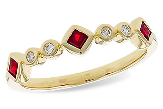 K320-58533: LDS WED RG .22 RUBY .27 TGW