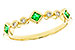 K320-59442: LDS WED RG .14 TW EMERALD .19 TGW