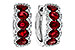K320-61270: EARRINGS 2.20 TW RUBY 2.45 TGW