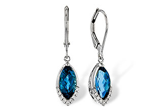 K320-62179: EARR 2.42 TW LONDON BLUE TOPAZ 2.50 TGW (9x5MM MQ)