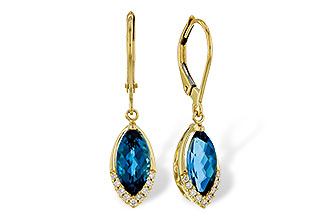 K320-62179: EARR 2.42 TW LONDON BLUE TOPAZ 2.50 TGW (9x5MM MQ)