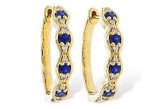 K320-63024: EARRINGS .30 TW SAPPHIRE .40 TGW