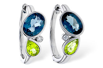 K320-63061: EARRINGS 2.97 SEMI-PREC (PER,LBT) 3.00 TGW