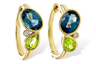 K320-63061: EARRINGS 2.97 SEMI-PREC (PER,LBT) 3.00 TGW