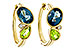K320-63061: EARRINGS 2.97 SEMI-PREC (PER,LBT) 3.00 TGW