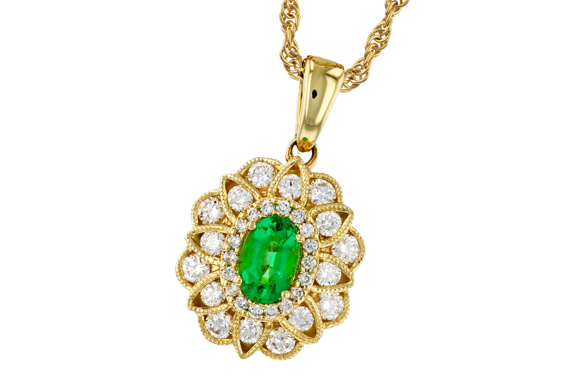 K321-46688: NECK .46 EMERALD .98 TGW (6X4 EMER)