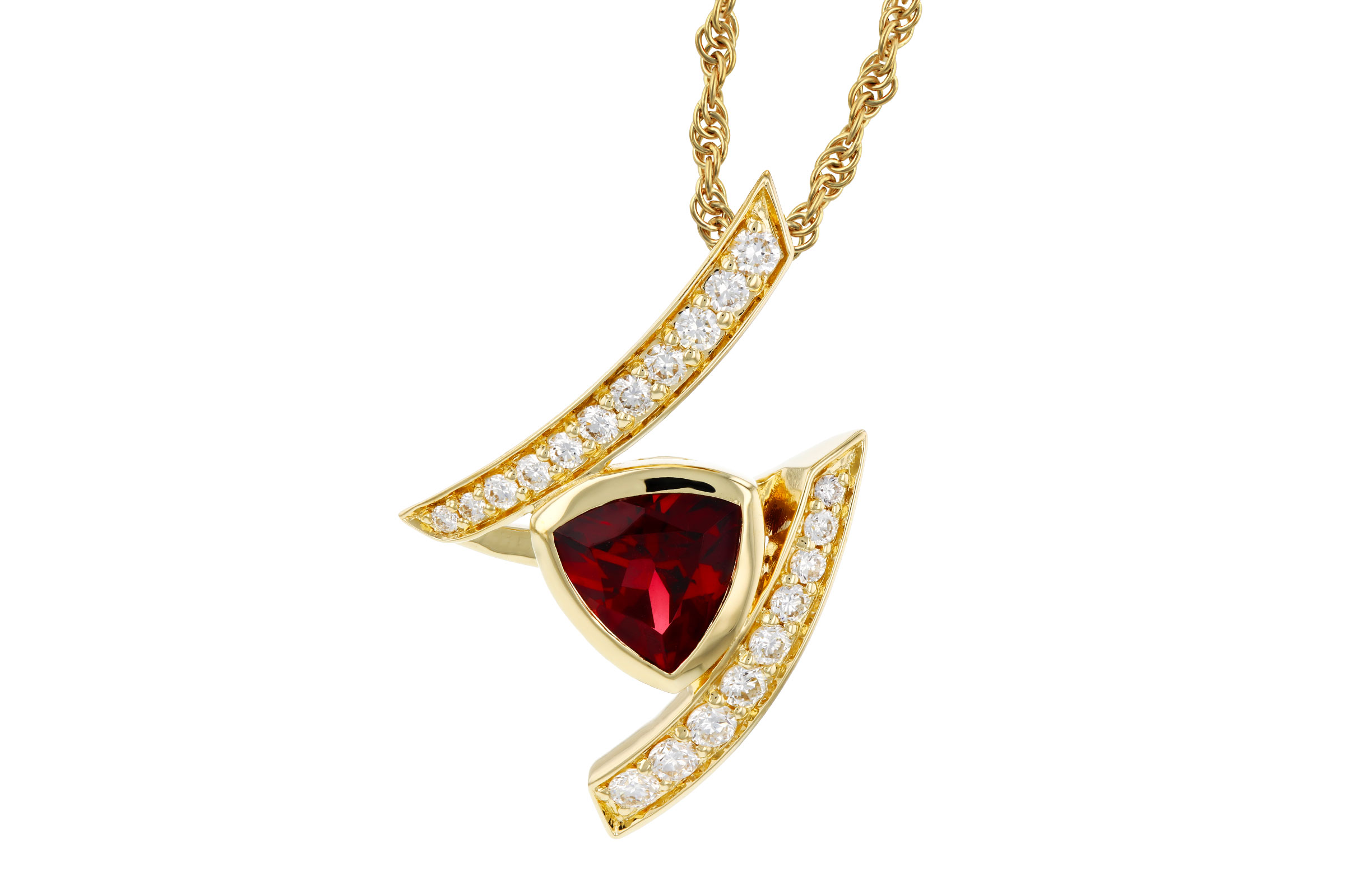 K321-48506: NECKLACE .84 GARNET 1.03 TGW (6MM GAR)