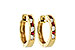 L046-93915: EARRINGS .16 RUBY .26 TGW